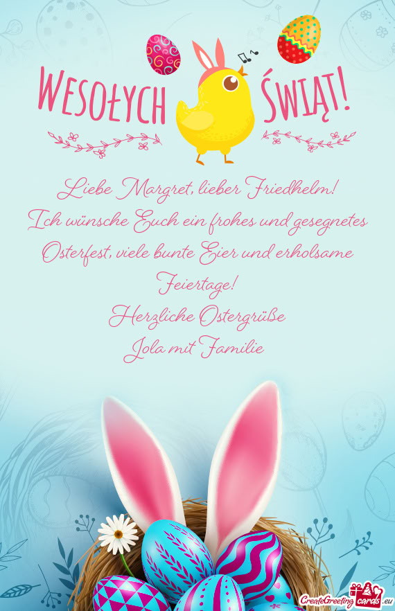 Liebe Margret, lieber Friedhelm