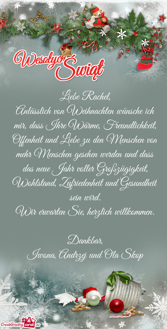 Liebe Rachel