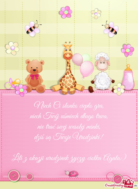 Lili z okazji urodzinek ciotka Agata:)