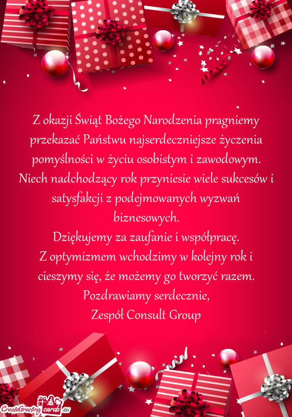 Lności w życiu osobistym i zawodowym. Niech nadchodzący rok przyniesie wiele sukcesów i satysfak