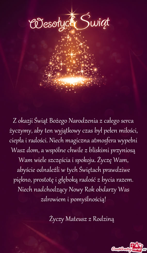 Łości, ciepła i radości. Niech magiczna atmosfera wypełni Wasz dom, a wspólne chwile z bliskim