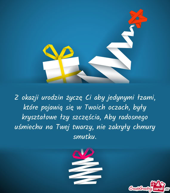 Łowe łzy szczęścia, Aby radosnego uśmiechu na Twej twarzy, nie zakryły chmury smutku