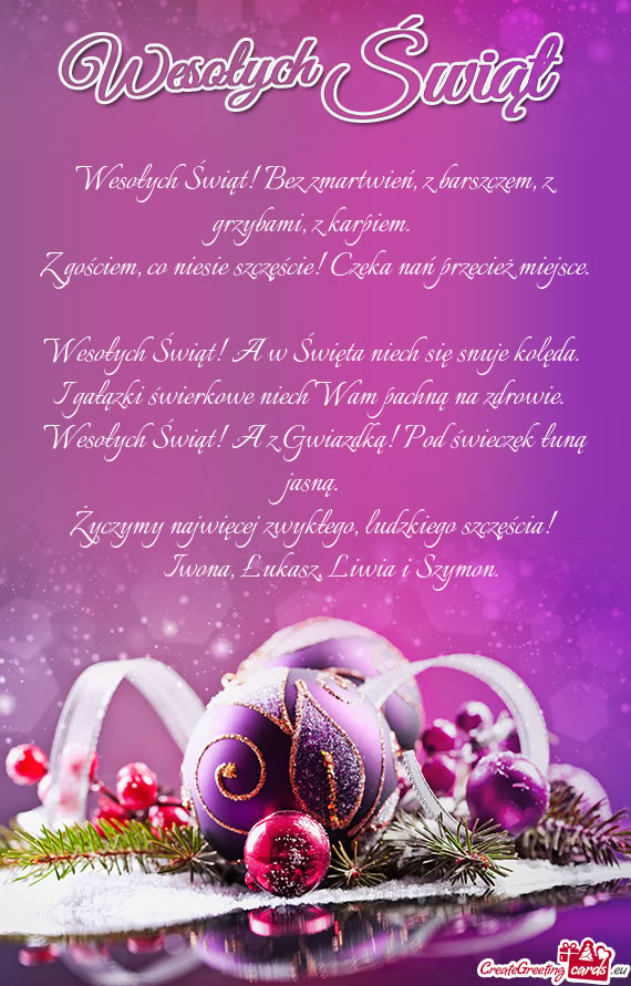 Ludzkiego szczęścia!  Iwona