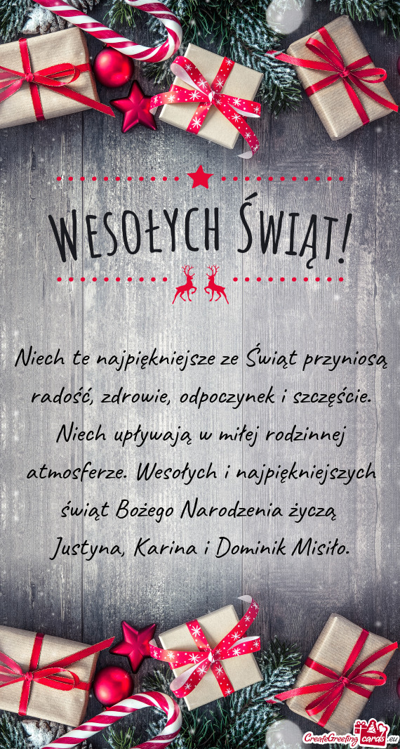 Ływają w miłej rodzinnej atmosferze. Wesołych i najpiękniejszych świąt Bożego Narodzenia ży