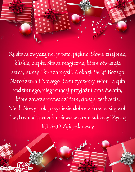 M ciepła rodzinnego, niegasnącej przyjaźni oraz światła, które zawsze prowadzi tam, dokąd ze