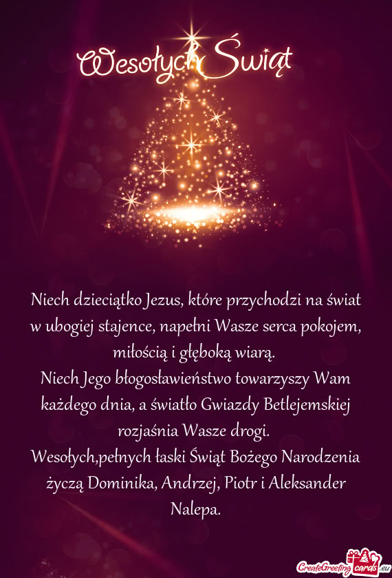 M, miłością i głęboką wiarą