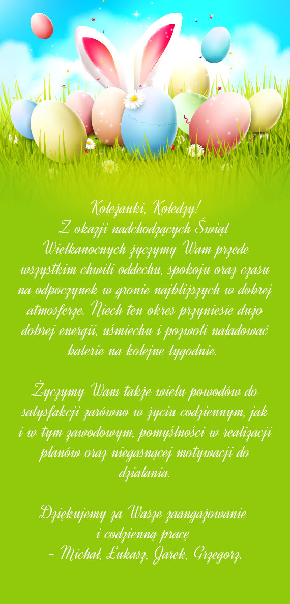 M, pomyślności w realizacji planów oraz niegasnącej motywacji do działania