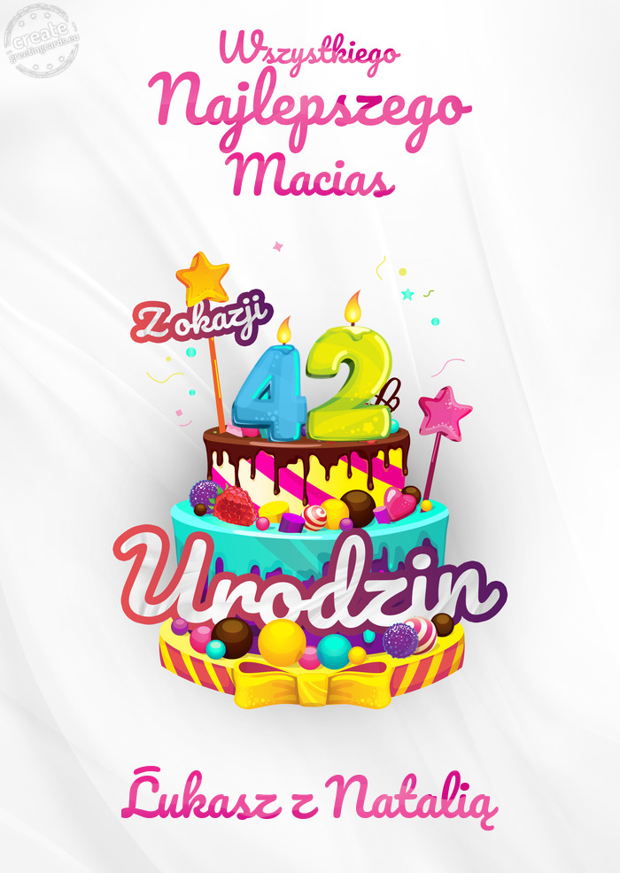 Macias, Wszystkiego najlepszego z okazji 42 urodzin Łukasz z Natalią