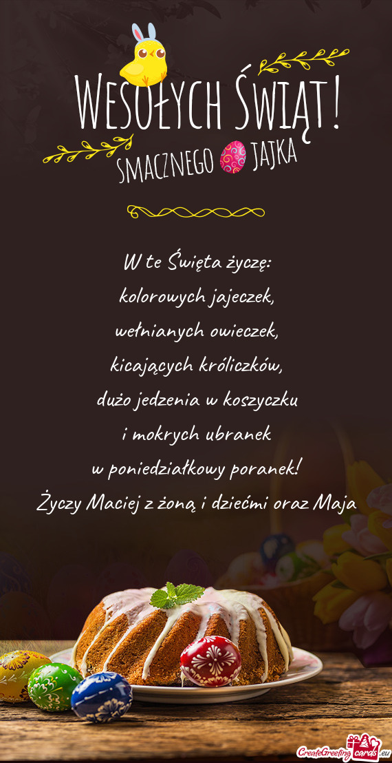 Maciej z żoną i dziećmi oraz Maja