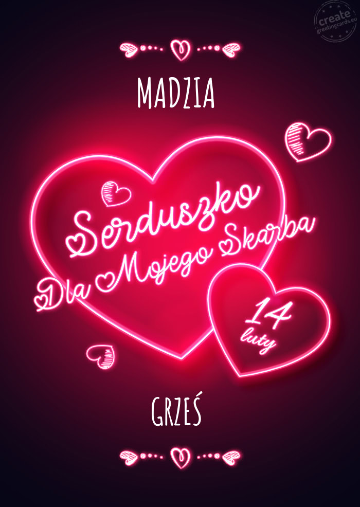 MADZIA Serduszko dla mojego skarbka GRZEŚ