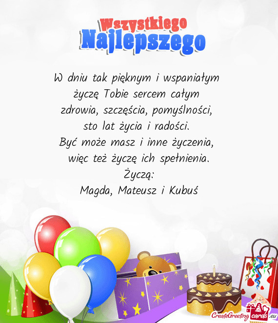 Magda, Mateusz i Kubuś