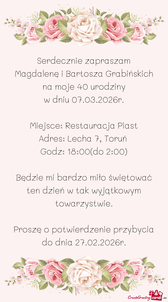 Magdalenę i Bartosza Grabińskich