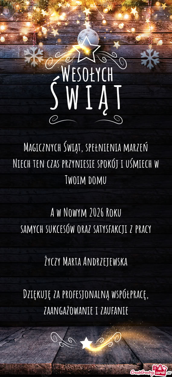 Magicznych Świąt, spełnienia marzeń