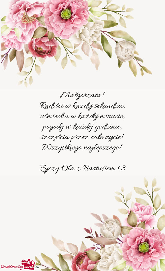 Małgorzata! Radości w każdej sekundzie