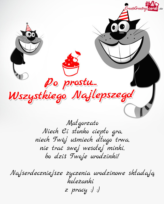 Małgorzato Niech Ci słonko ciepło gra