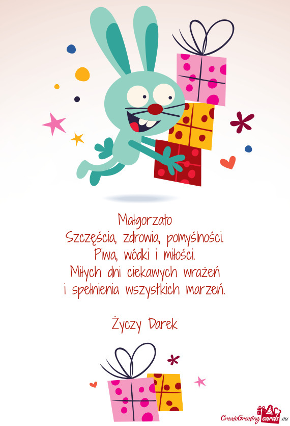 Małgorzato Szczęścia