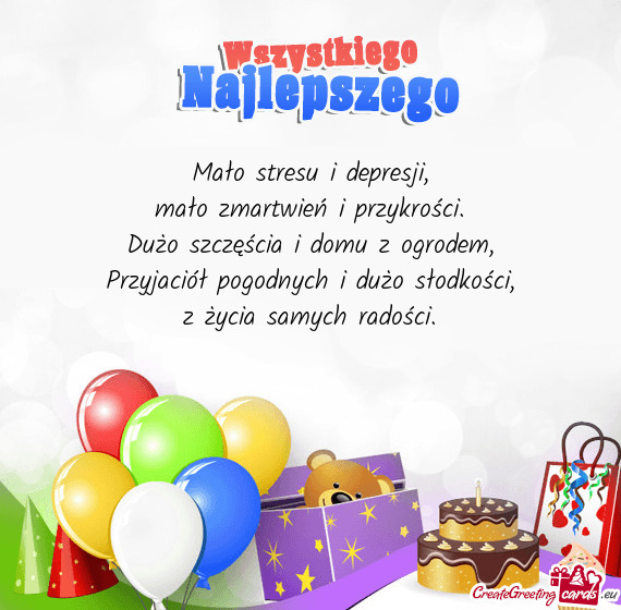 Mało stresu i depresji