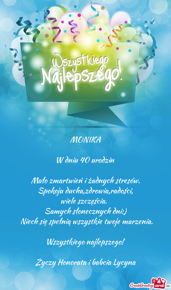 Mało zmartwień i żadnych stresów