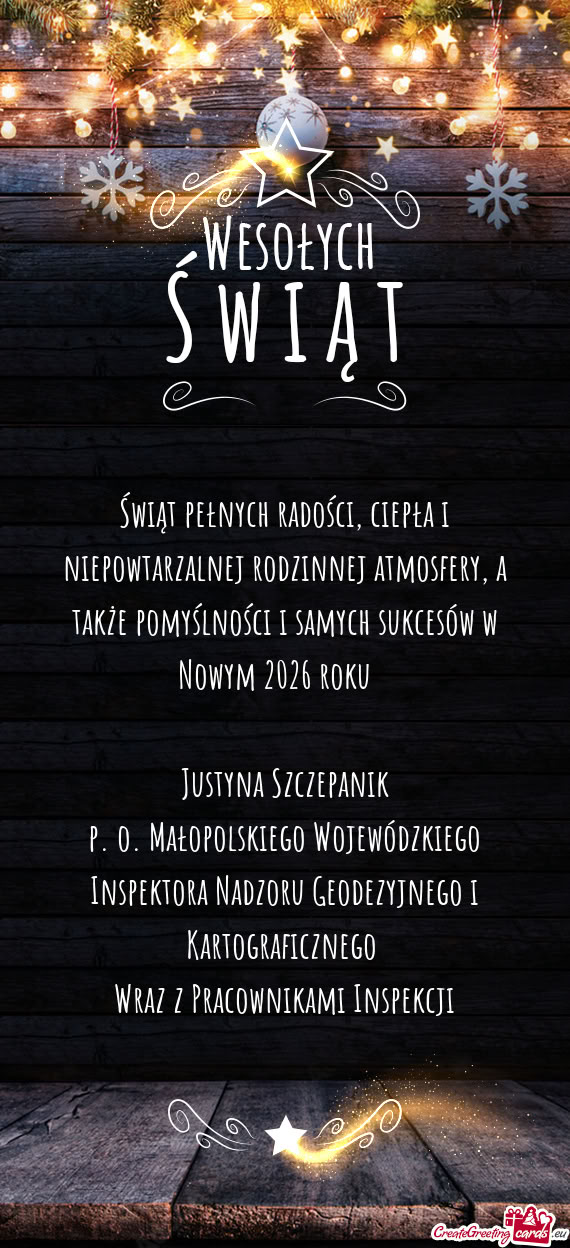 Małopolskiego Wojewódzkiego Inspektora Nadzoru Geodezyjnego i Kartograficznego Wraz z Pracownik