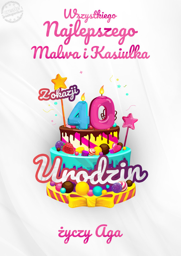 Malwa i Kasiulka, Wszystkiego najlepszego z okazji 40 urodzin Aga