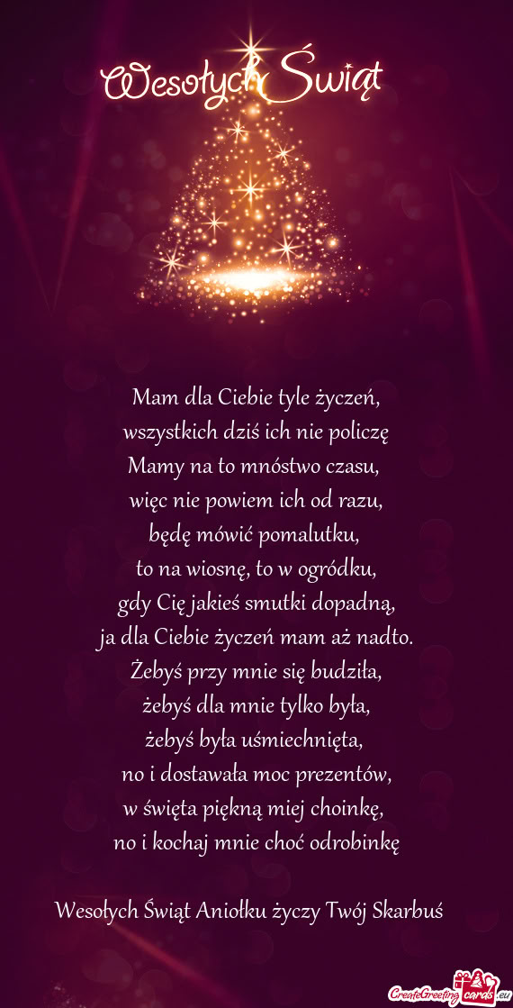 Mam dla Ciebie tyle życzeń