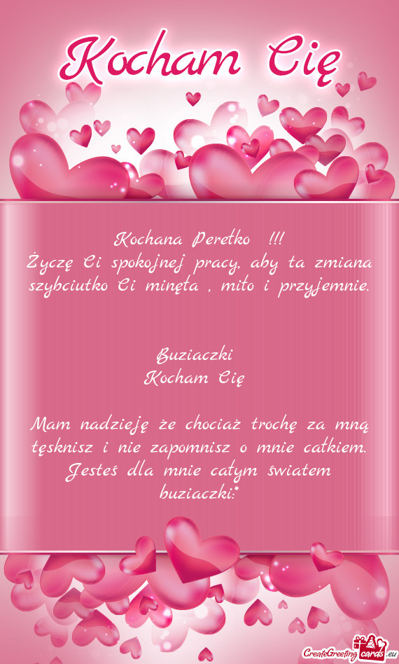 Mam nadzieję że chociaż trochę za mną tęsknisz i nie zapomnisz o mnie całkiem