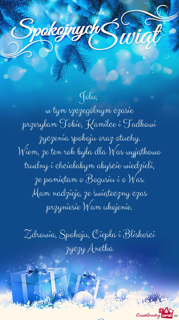 Mam nadzieję, że świąteczny czas