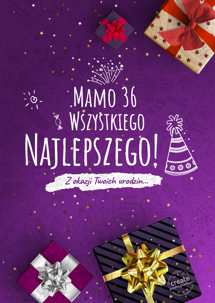 Mamo 36 Wszystkiego najlepszego z okazji urodzin