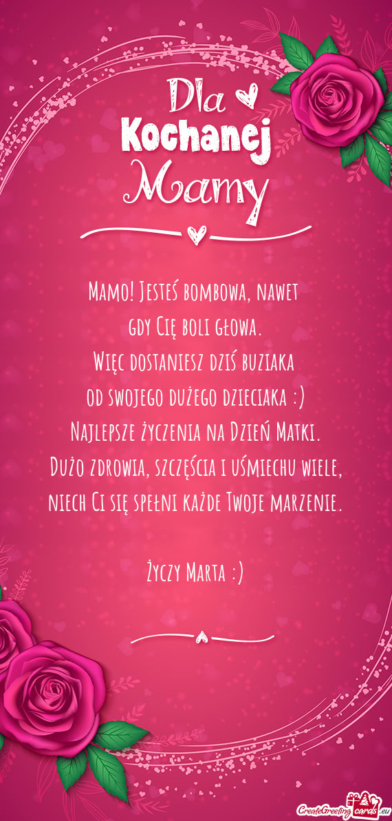 Mamo! Jesteś bombowa, nawet