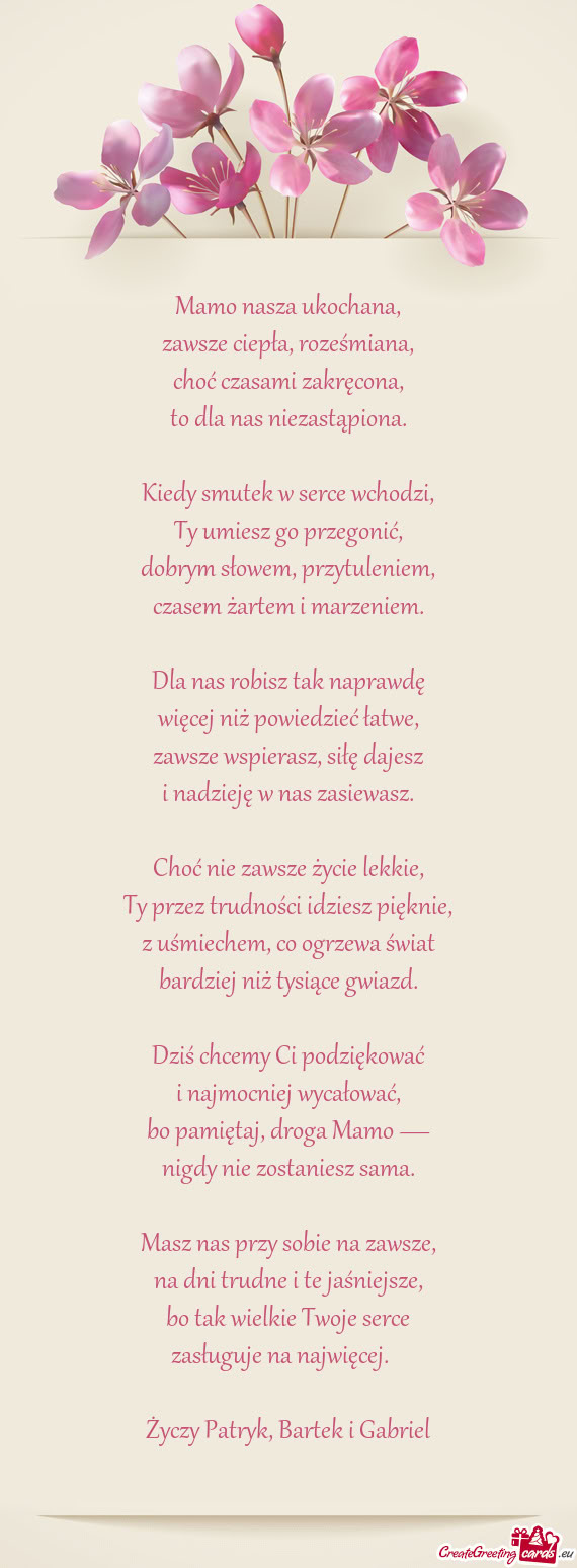 Mamo nasza ukochana