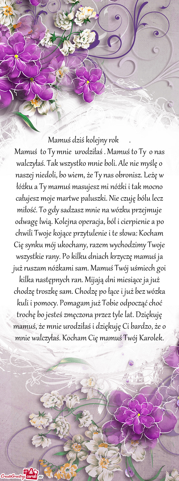 Mamuś dziś kolejny rok😭❤️