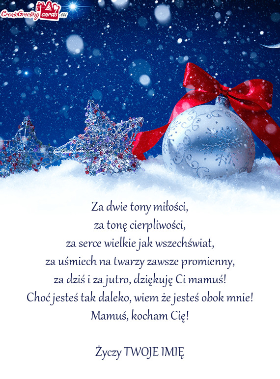 Mamuś, kocham Cię