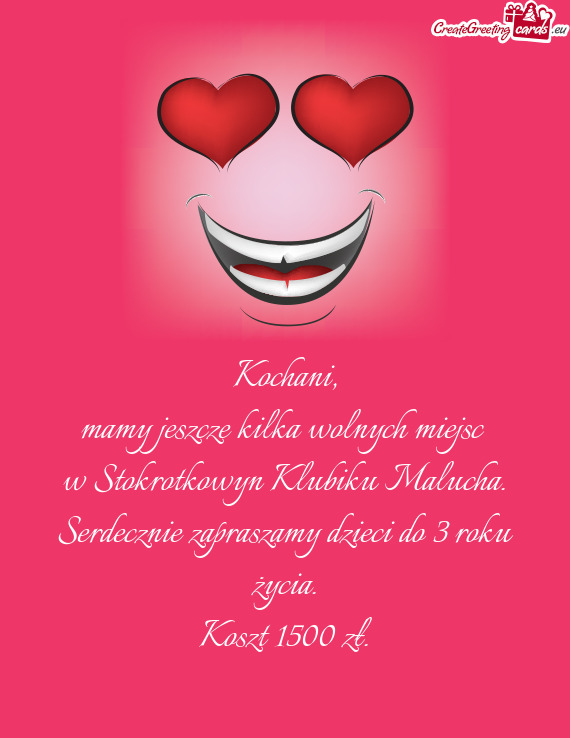 Mamy jeszcze kilka wolnych miejsc