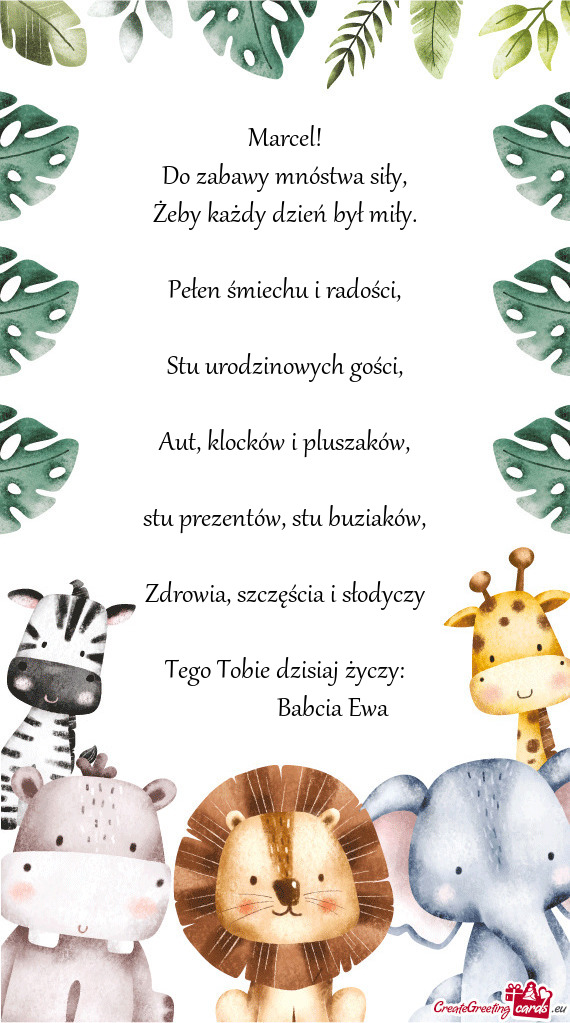 Marcel! Do zabawy mnóstwa siły