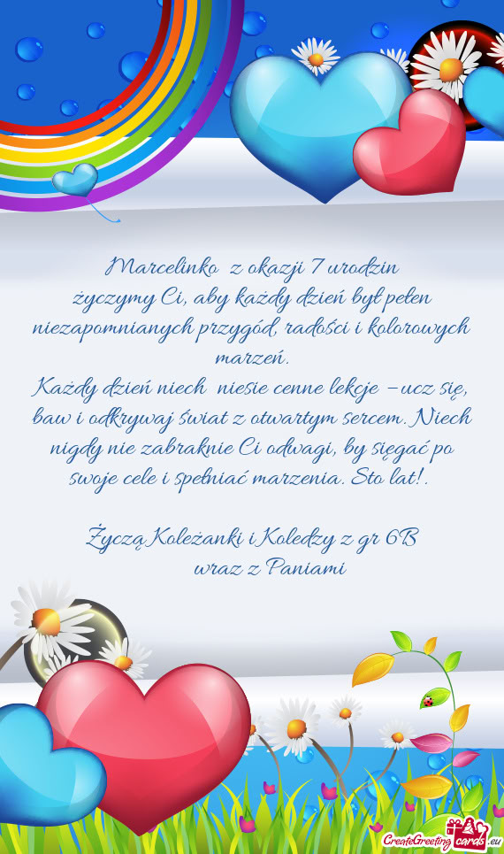 Marcelinko z okazji 7 urodzin
