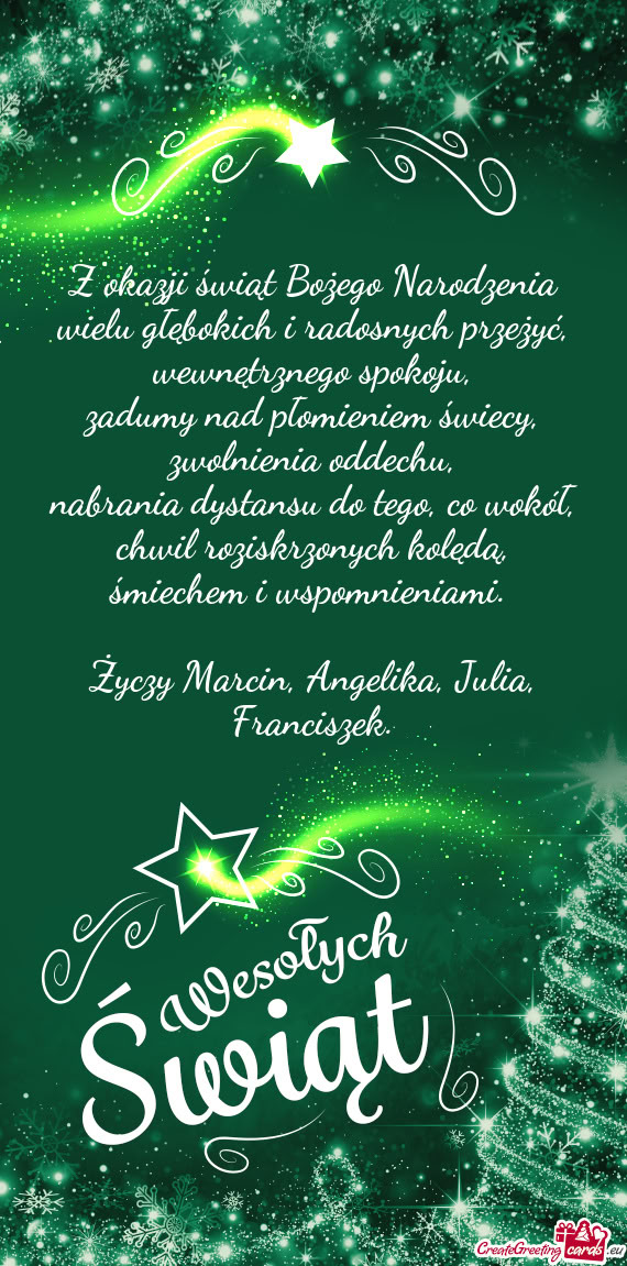 Marcin, Angelika, Julia, Franciszek