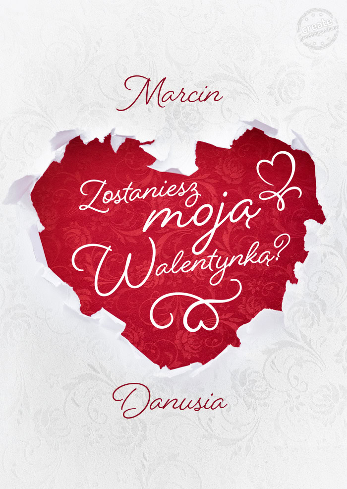 Marcin Zostaniesz moją walentynką? Danusia