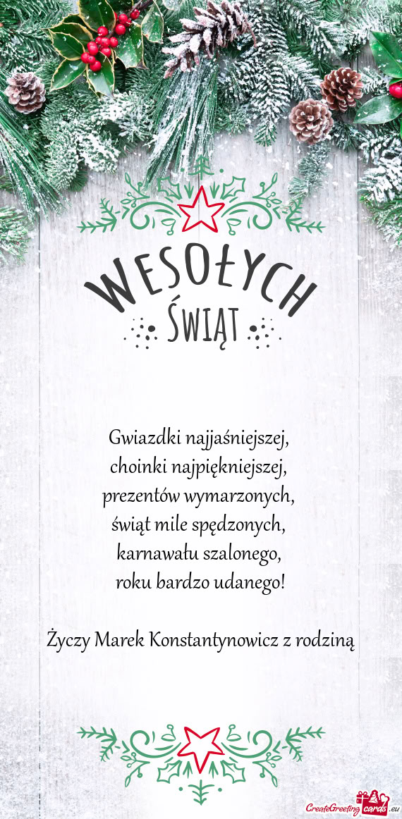 Marek Konstantynowicz z rodziną