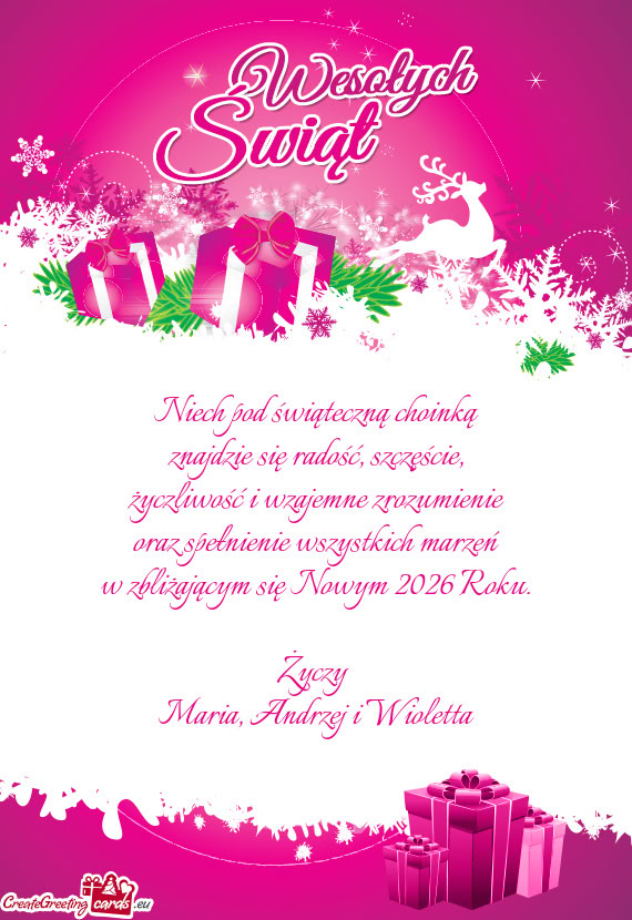 Maria, Andrzej i Wioletta