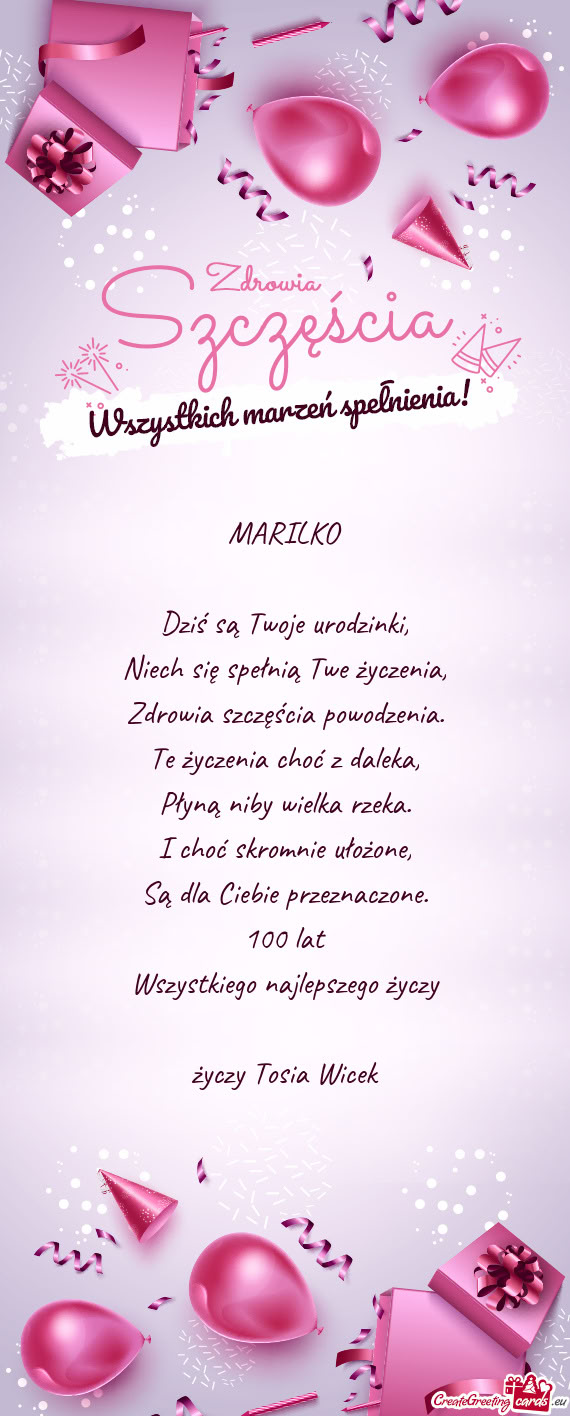 MARILKO Dziś są Twoje urodzinki