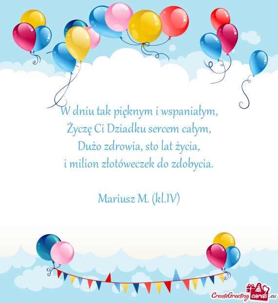 Mariusz M. (kl.IV)