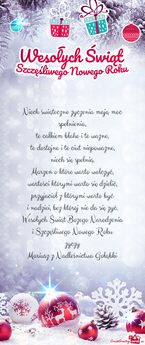 Mariusz z Nadleśnictwa Gołąbki