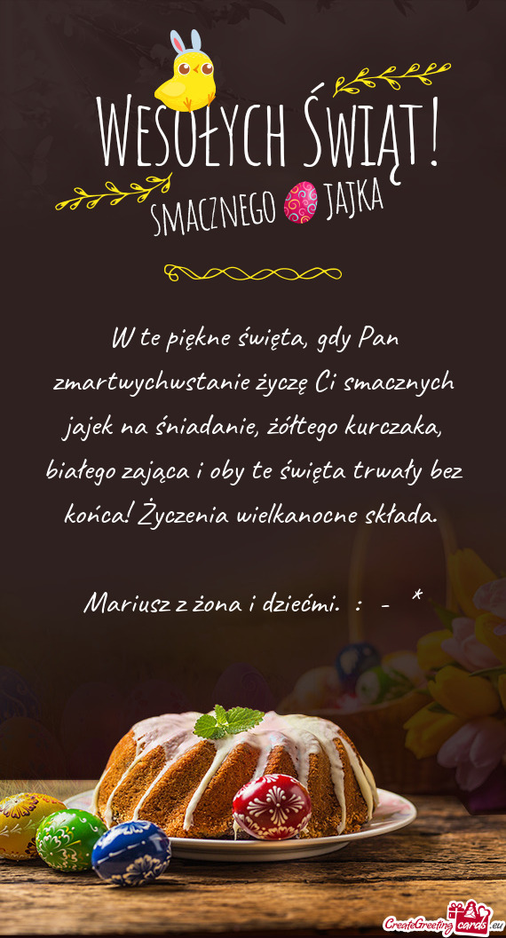 Mariusz z żona i dziećmi. :⁠-⁠