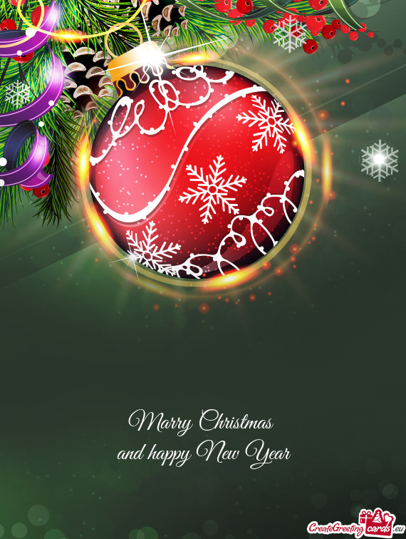 Marry Christmas and happy New Year