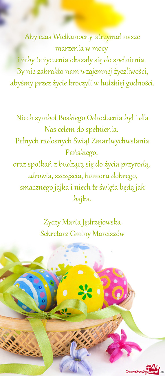 Marta Jędrzejowska Sekretarz Gminy Marciszów