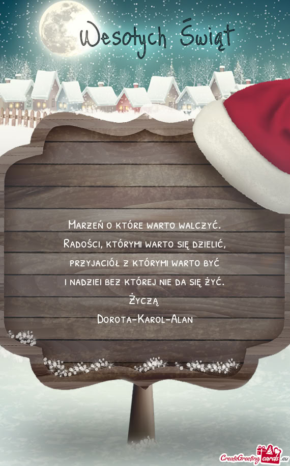 Marzeń o które warto walczyć.  Radości, którymi warto się dzielić,