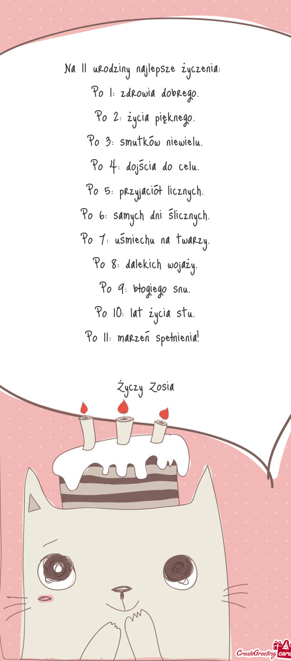 Marzeń spełnienia!  Zosia