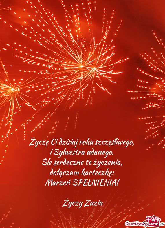 Marzeń SPEŁNIENIA! Zuzia