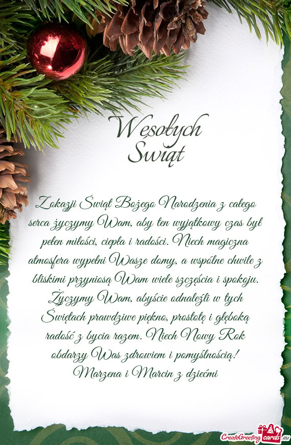 Marzena i Marcin z dziećmi