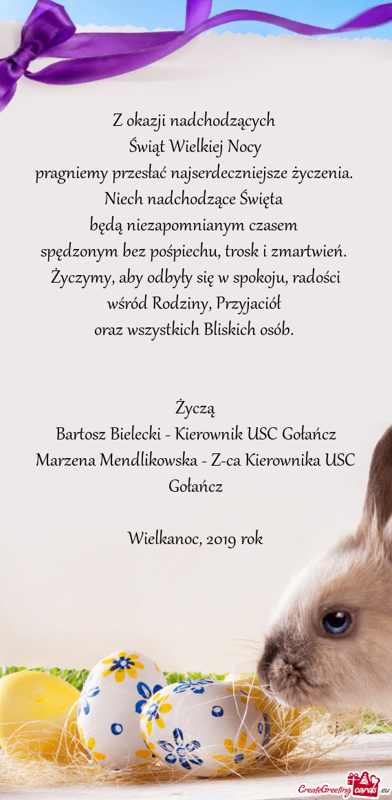 Marzena Mendlikowska - Z-ca Kierownika USC Gołańcz